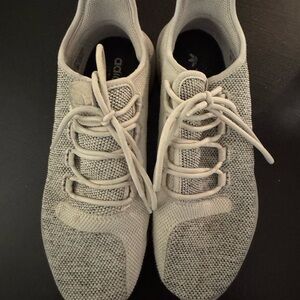 Adidas Cream Knit Lace-Up Sneakers